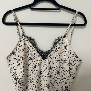 A New Day Cream And Black Slip Dress Size Medium